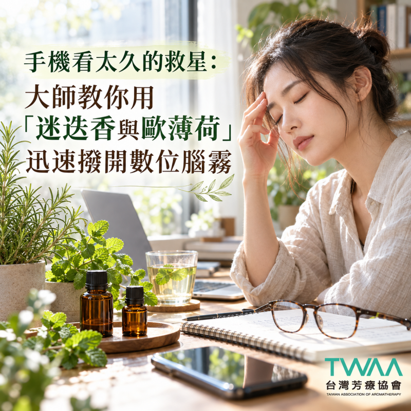 手機看太久的救星：大師教你用「迷迭香與歐薄荷」迅速撥開數位腦霧